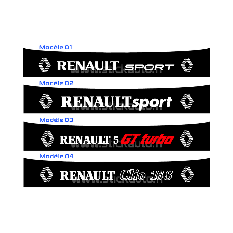 Bandeau Pare soleil Renault Sport LL