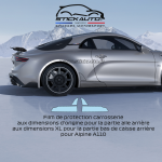 Pare-pierre autocollant Alpine A110 dimension d'origine pour partie haute et partie base XL