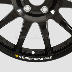 Kit 4 Stickers de jante RS Performance Renault Sport losange rouge