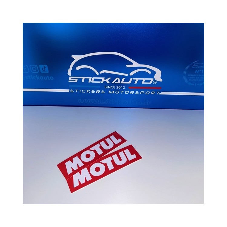 2 autocollants Motul 20x5cm