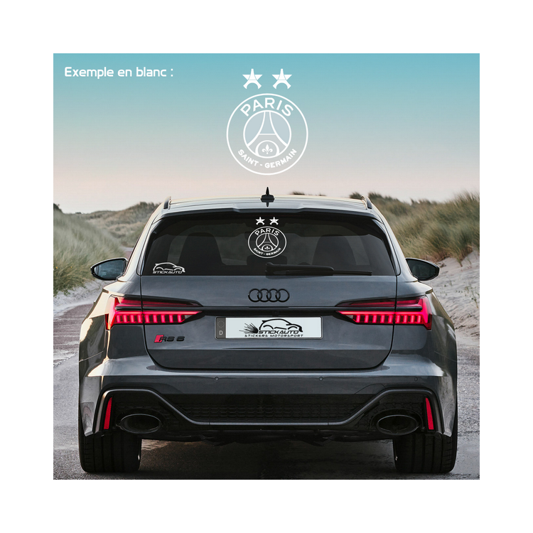 Sticker PSG avec 2 Etoiles