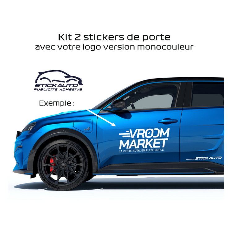 Kit 2 stickers société version monocouleur