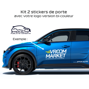 Kit 2 stickers société version bi-couleur