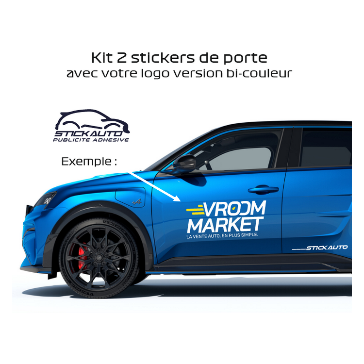 Kit 2 stickers société version bi-couleur