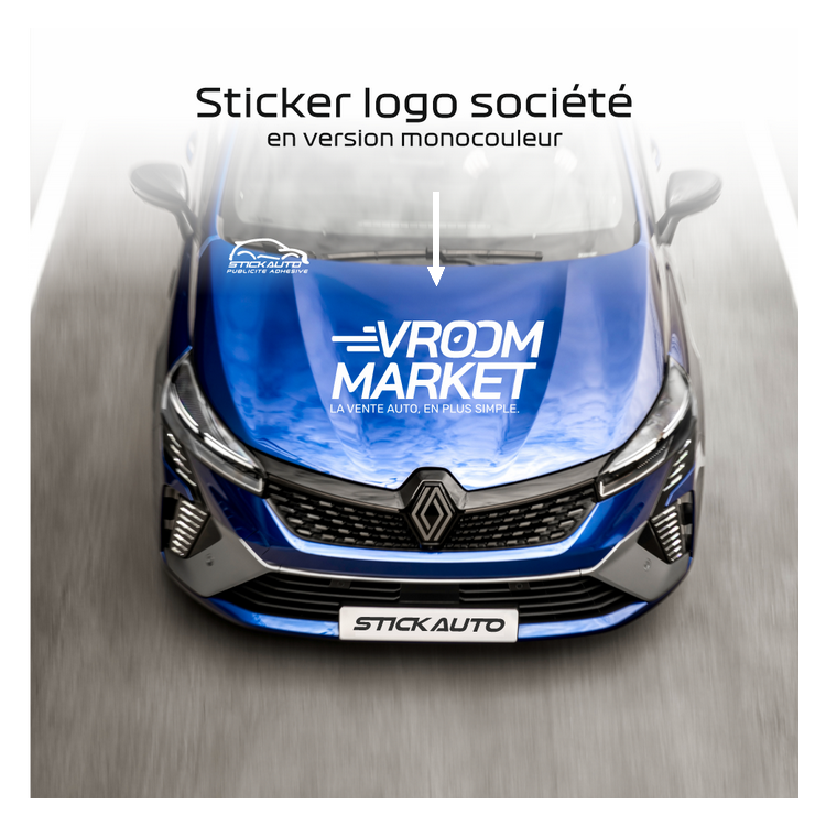 Sticker logo société version monocouleur