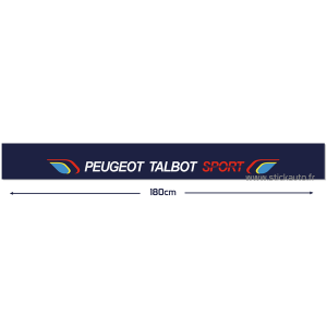 Bandeau pare soleil PTS Peugeot Talbot Sport version XXL long 180cm x 20cm