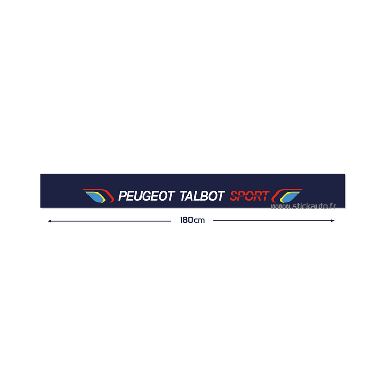 Bandeau pare soleil PTS Peugeot Talbot Sport version XXL long 180cm x 20cm