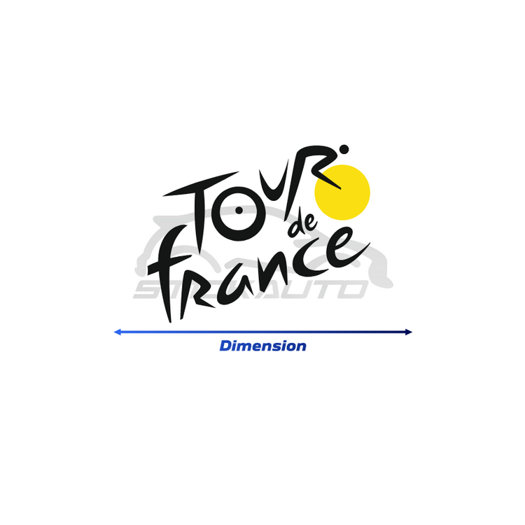Sticker Tour de France Vélo Noir et Jaune