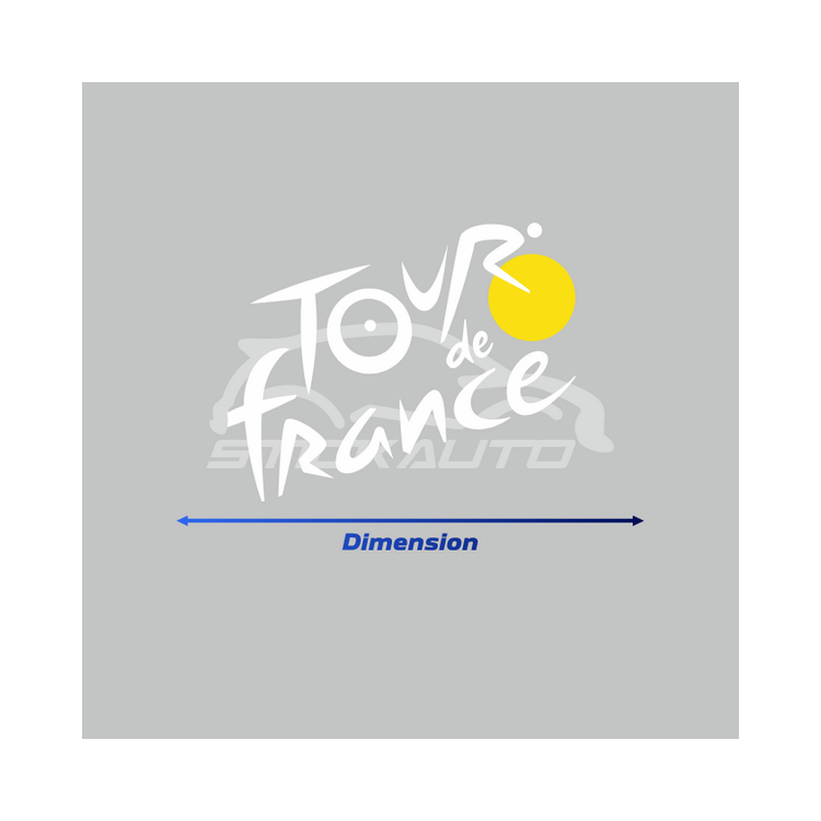 Sticker Tour de France Vélo Blanc et Jaune