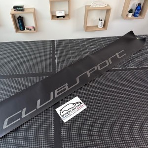 Bande pare soleil VW Clubsport fond noir mat inscription gris foncé V1 destockage