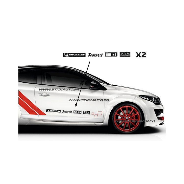 Kit Stickers sponsors type Megane RS Trophy-R