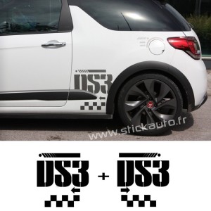 Commande Client D140926 kit stickers DS3 noir mat