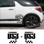Commande Client D140926 kit stickers DS3 noir mat