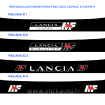 Bandeau pare soleil Lancia HF 140x14cm logo plus petit pour pare brise avec capteur