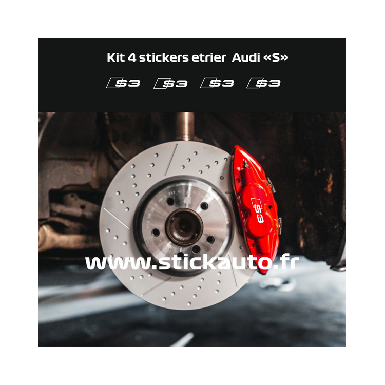 Kit Stickers Audi S3 x4 pour étrier