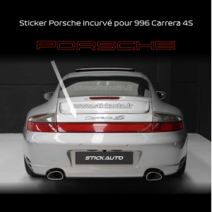 Sticker arrière incurvé pour 911 996 Carrera 4S