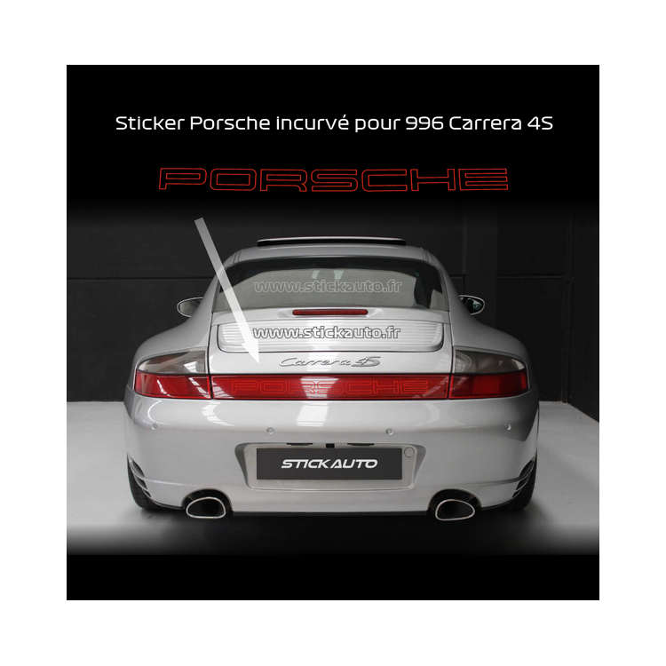 Sticker arrière incurvé pour 911 996 Carrera 4S