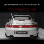 Sticker arrière incurvé pour 911 996 Carrera 4S