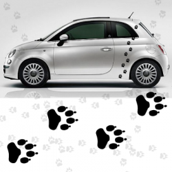 Kit stickers déco traces pattes de chien