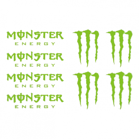 Kit 8 Stickers Monster Energy