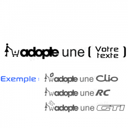 Sticker Adopte une (à personnaliser)