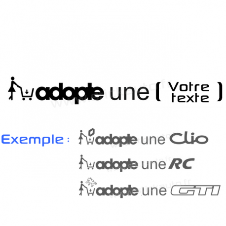 Sticker Adopte une (à personnaliser) Sticker Adopte une (à personnaliser)