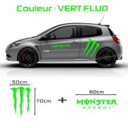 Kit stickers Monster Energy Vert Fluo
