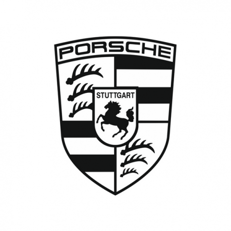 Logo Porsche 911 Marque Et Panneau Texte Sport Sur Protection